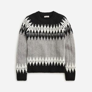 Men's Black and Gray Patterned Sweater